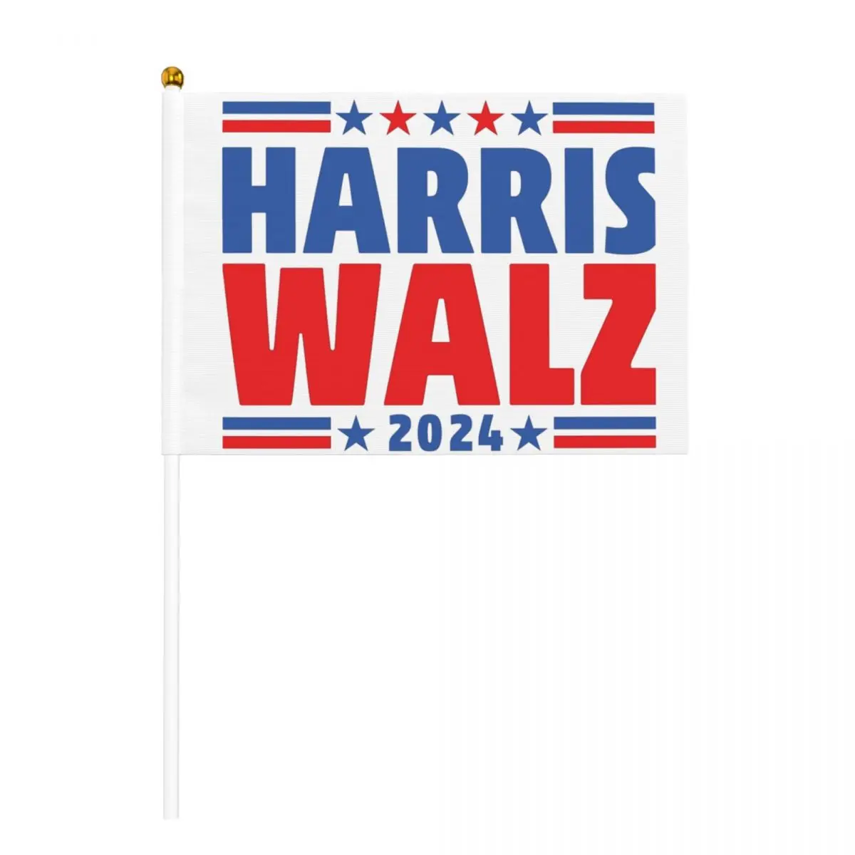 10 Pack 5.5x8.3 Inch Kamala Walz 2024 Election Flags on Stick Handheld Flags Design for Outdoors Activity