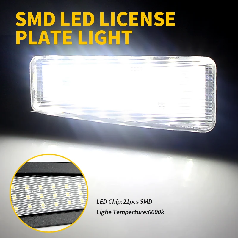 

2PCS LED License Plate Lights Canbus For Mazda 3 Axela 2014-2018 CX-3 CX3 2016 2017-up White Number Plate Lamps Car Accessories