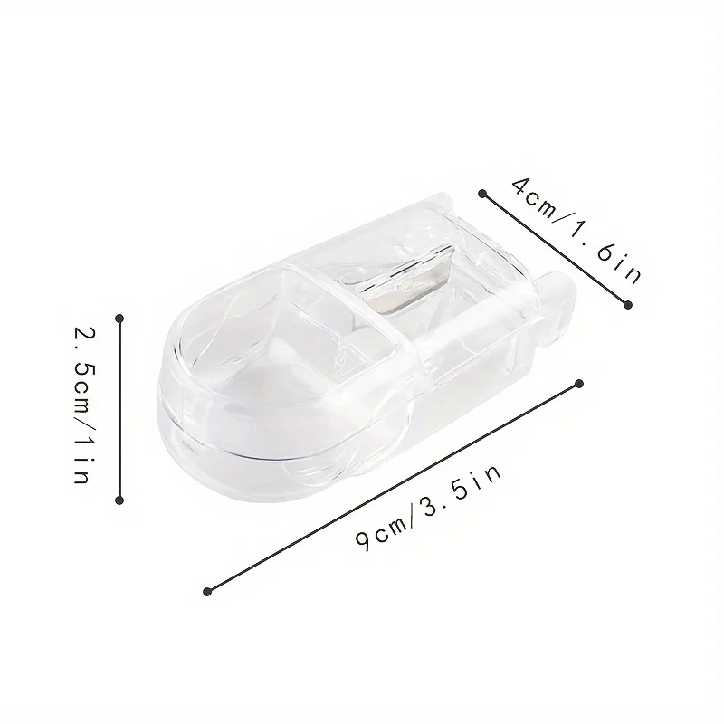 Compact 2-in-1 Pill Cutter and Organizer - Easy-to-Carry Design Ideal for Vitamins & Fish Oil Supplements