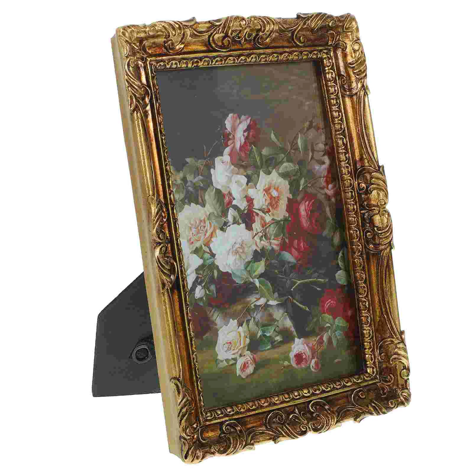 

Vintage Resin Photo Frame Picture Frames Small European Style Child Table Decor