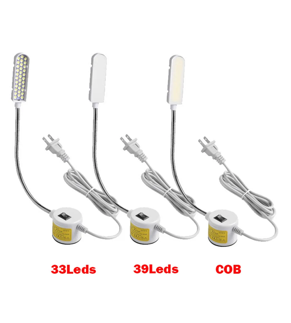 33LED COB Magnetic Base LED Work Light Metal Tube Multifunctional Lamp For Lathe Drilling Sewing Machine