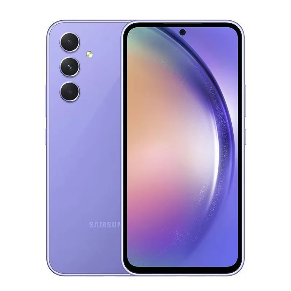 هاتف Samsung Galaxy A54 5G هاتف ذكي مجدد بشاشة 6.4 بوصة وذاكرة وصول عشوائي 6 جيجابايت 128 جيجا إصدار أمريكي NFC Samsung 5000 مللي أمبير في الساعة 50 ميجابكسل تحت شاشة بصمة الإصبع