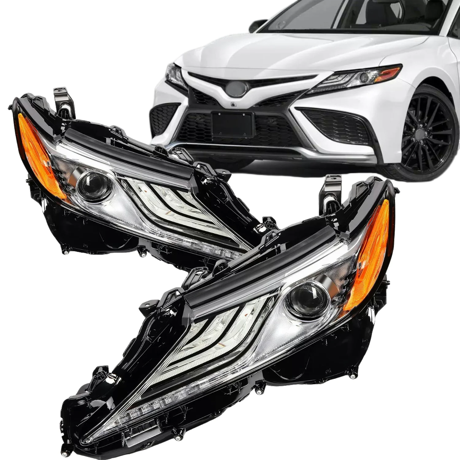 

CAMRY XSE 2021+ LED Headlight USA Type HeadLamp Auto Front Light Accessories Parts 81150-06G30 81110-06G30 for Toyota