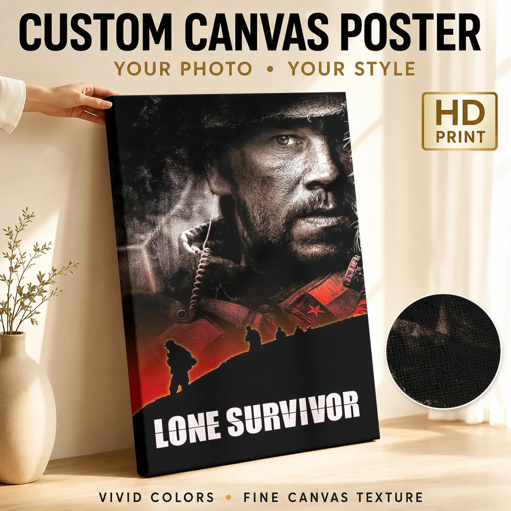 Lone Survivor Movie Canvas Poster Personalized Vintage Movie Wall Paintings Decoration for Bedroom Ready to Hang Gift for Fans
