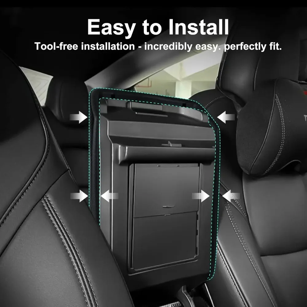 For Tesla Model 3 Y 2017-2026 Car Center Console Armrest Pad TPE Soft Case Lid Auto Central Armrest Box Cover Accessories