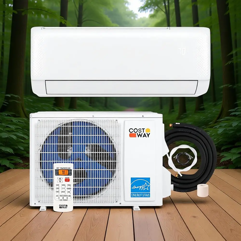 Mini Split con Bomba de Calor de 12,000 BTU, con Certificación Energy Star, Inversor 21 SEER, Temporizador de 24H, Autolimpieza, Control Remoto para Habitaciones de hasta 750 pies cuadrados