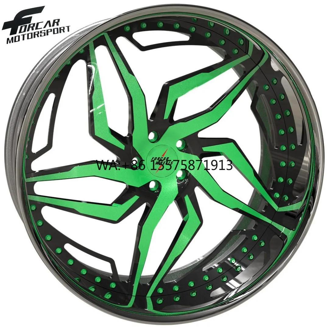 

Made in China Two-Piece Deep Concave New Design High Tech Forcar Motorsport Aluminum T6061 Wheels Rims
