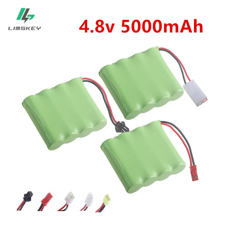 4.8V 5000mah NiMH Battery For Rc Toy Cars Tank Truck Robots Guns Boats Parts AA Ni-MH 4.8v Rechargeable Battery Pack 2400mAh
