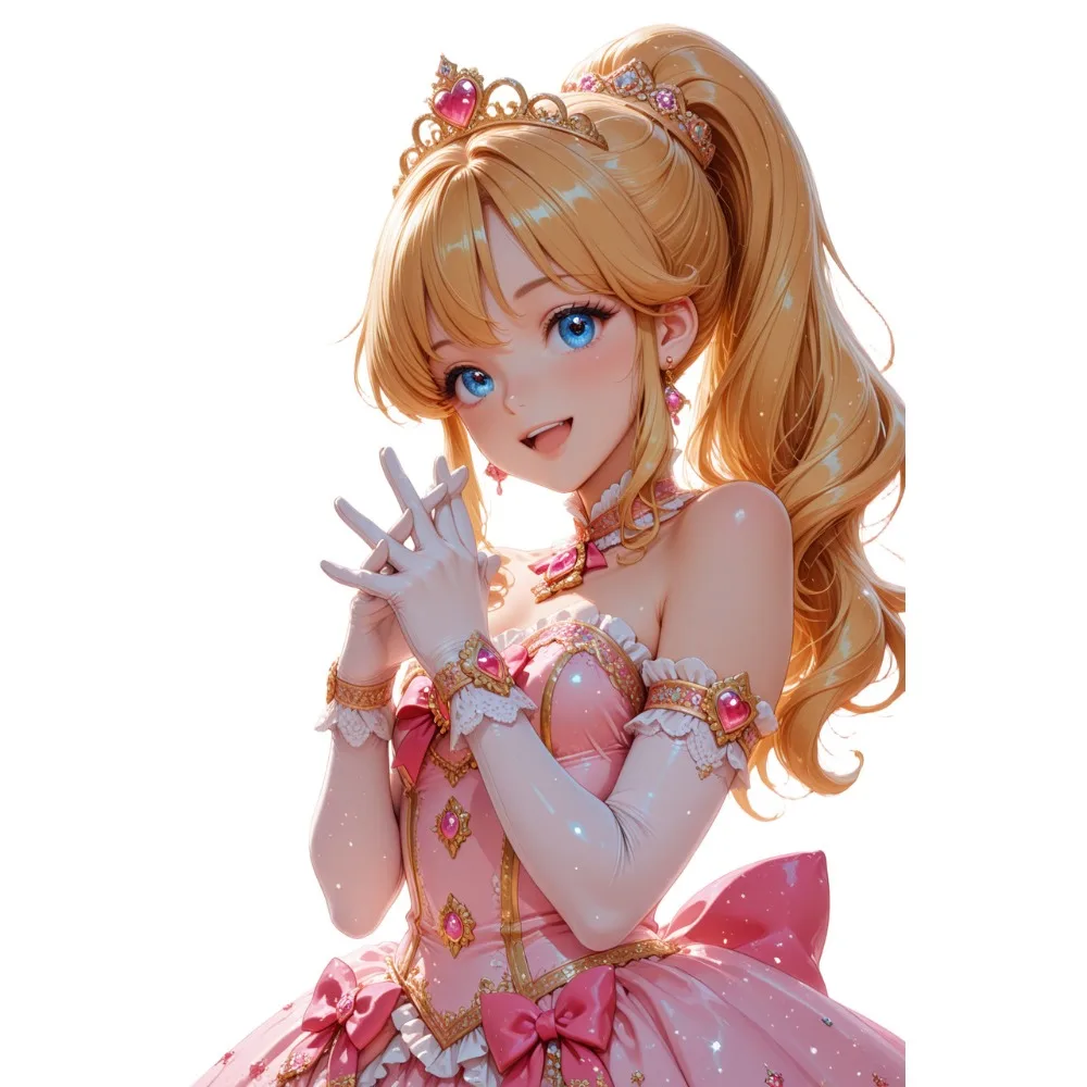 Hime Shiratori Aikatsu Stars 7 Inch Car Vinyl Decal Sticker Weatherproof Semi-Gloss for Helmet Laptop