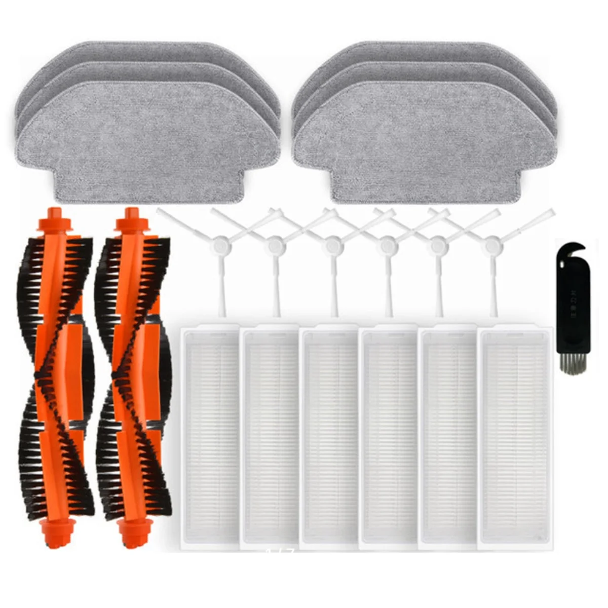 23Pcs for Xiaomi Robot Vacuum S10 Xiaomi Robot Vacuum S12 B106GL Replacement Parts Main Side Brush Hepa Filter Mop Cloth