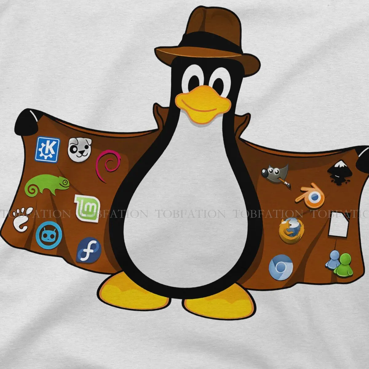 Tux the Salesman Harajuku TShirt Linux Operating System Creative Streetwear Casual T Shirt Men Tee Special Gift Idea