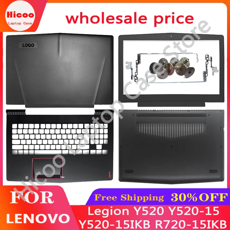 For Lenovo Legion Y520 R720 Y520-15 Y520-15IKB R720-15IKB IBKN Laptop LCD Back Cover/Front Bezel/Hinges/Palmrest/Bottom Case