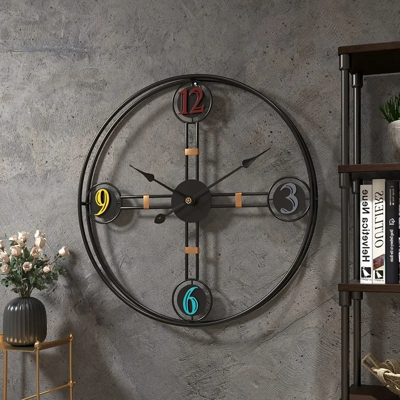 Creative Wall Clock, Modern Simple Industrial Style, Iron Art, Silent Wall Clock, Home