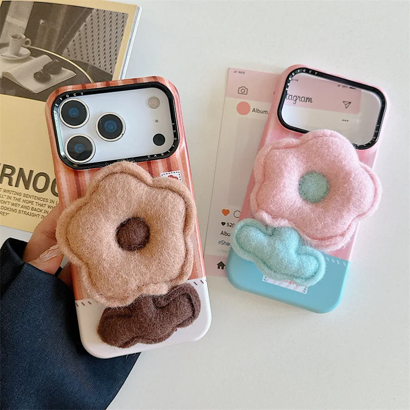 

Магнитный держатель для телефона из войлока ручной работы для MagSafe, подставка-держатель для iPhone, чехол для беспроводной зарядки, крепление-подставка для удобного использования