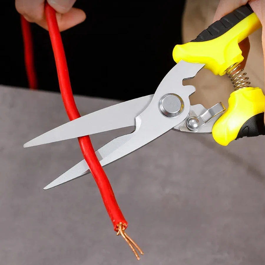 1PC Stainless Steel Electrician Scissors Multifunction Hand Tool for Cutting Wire Groove and Thin Steel Plate image 6