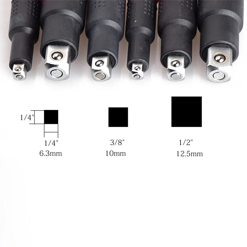 1000V Isolation Extension Rod 1/4 100mm 150mm 3/8 1/2 Insulation Wrench Mechanical Hand Tool