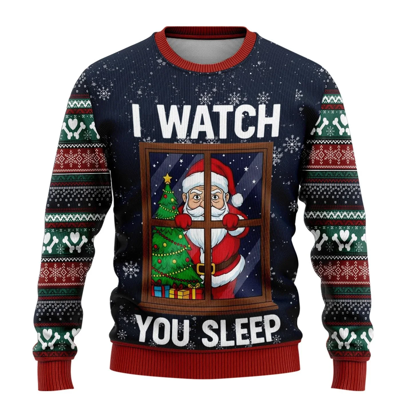 Hilarious Ugly Christmas Sweaters For Women Funny Santa Claus Beer Sweater Joke Unisex Spandex Blend Christmas Jumper Set Tops view 3