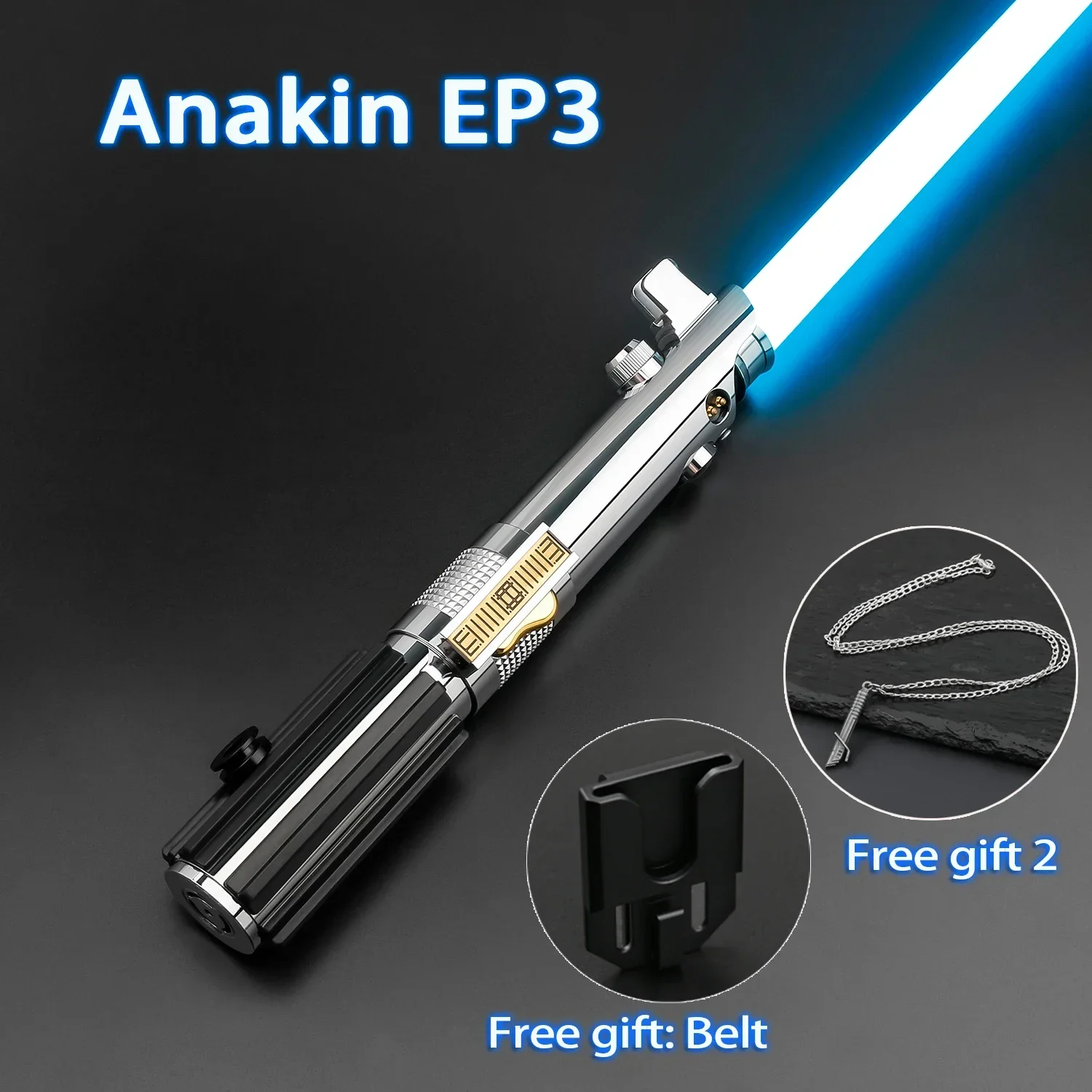 TXQSABER High Quality Anakin Series Replica Lightsaber Metal Hilt Heavy Dueling RGB Pixel Laser Sword 27 Sets Soundfonts Cosplay