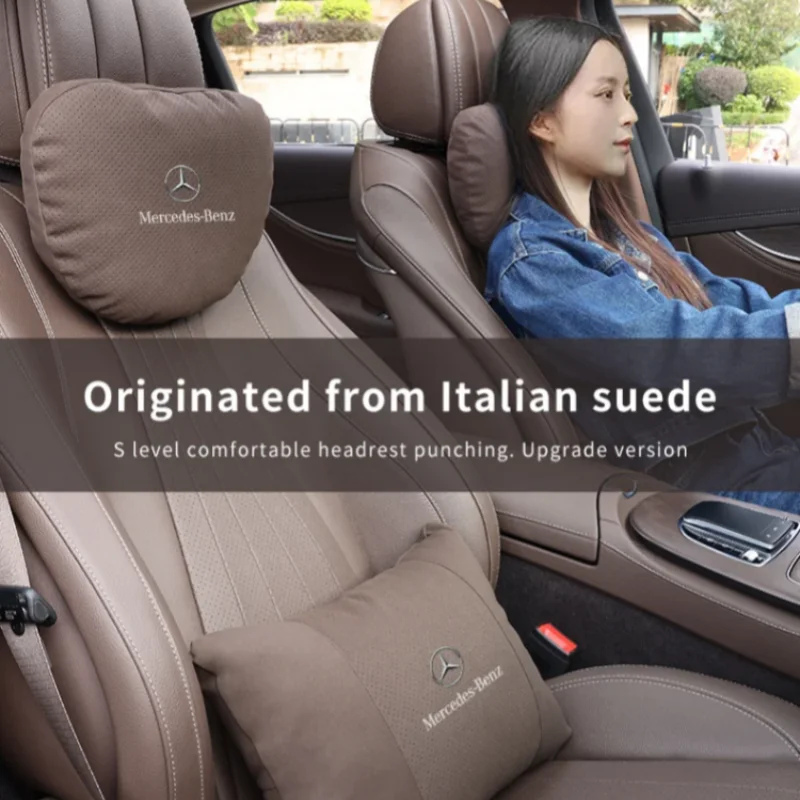 

For Mercedes benz AMG E B W204 W203 W212 W124 W210 W211 Car Headrest Neck Support Seat Soft Neck Pillow Car Interior Accessories
