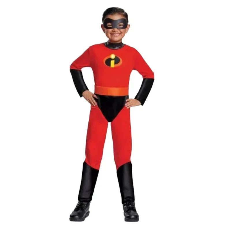 Halloween adult incredible cosplay costume anime incredible red jumpsuit mask full set of Halloween costumes for men and women view 5