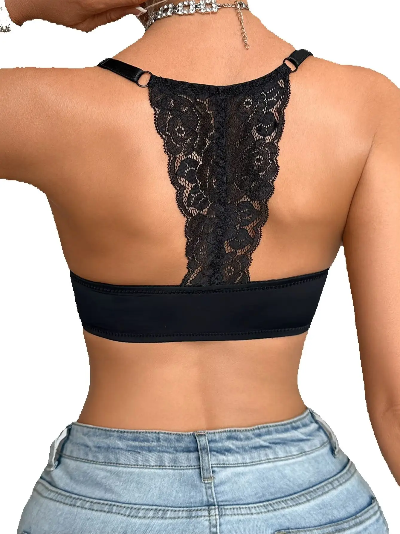 Sexy Delicate Lace Women's Bra Push-Up Underwire Bra Stylish Lace Back Beauty Design Bra Woman