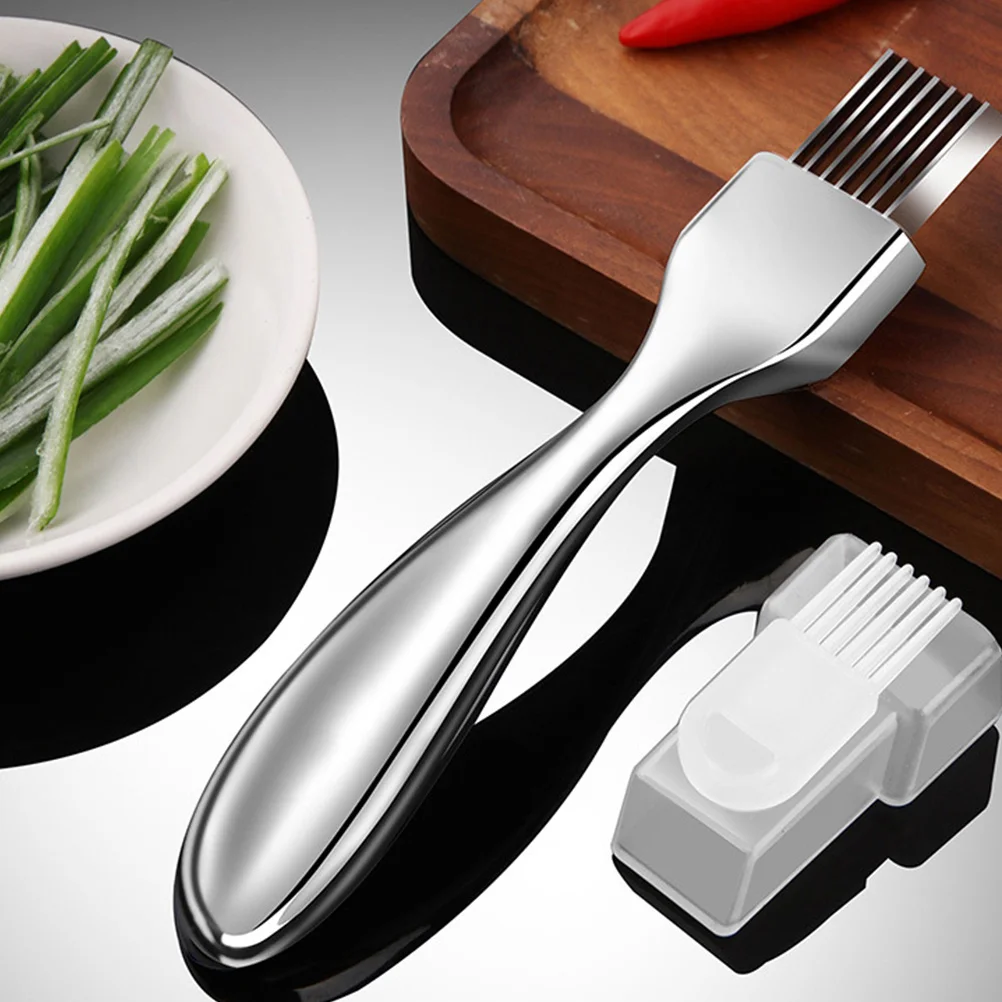 

1Pcs Premium 304 Stainless Steel Scallion Cutter Vegetable Slicer Kitchen Shredding Tool for Fast Cutting Cooking Efficient