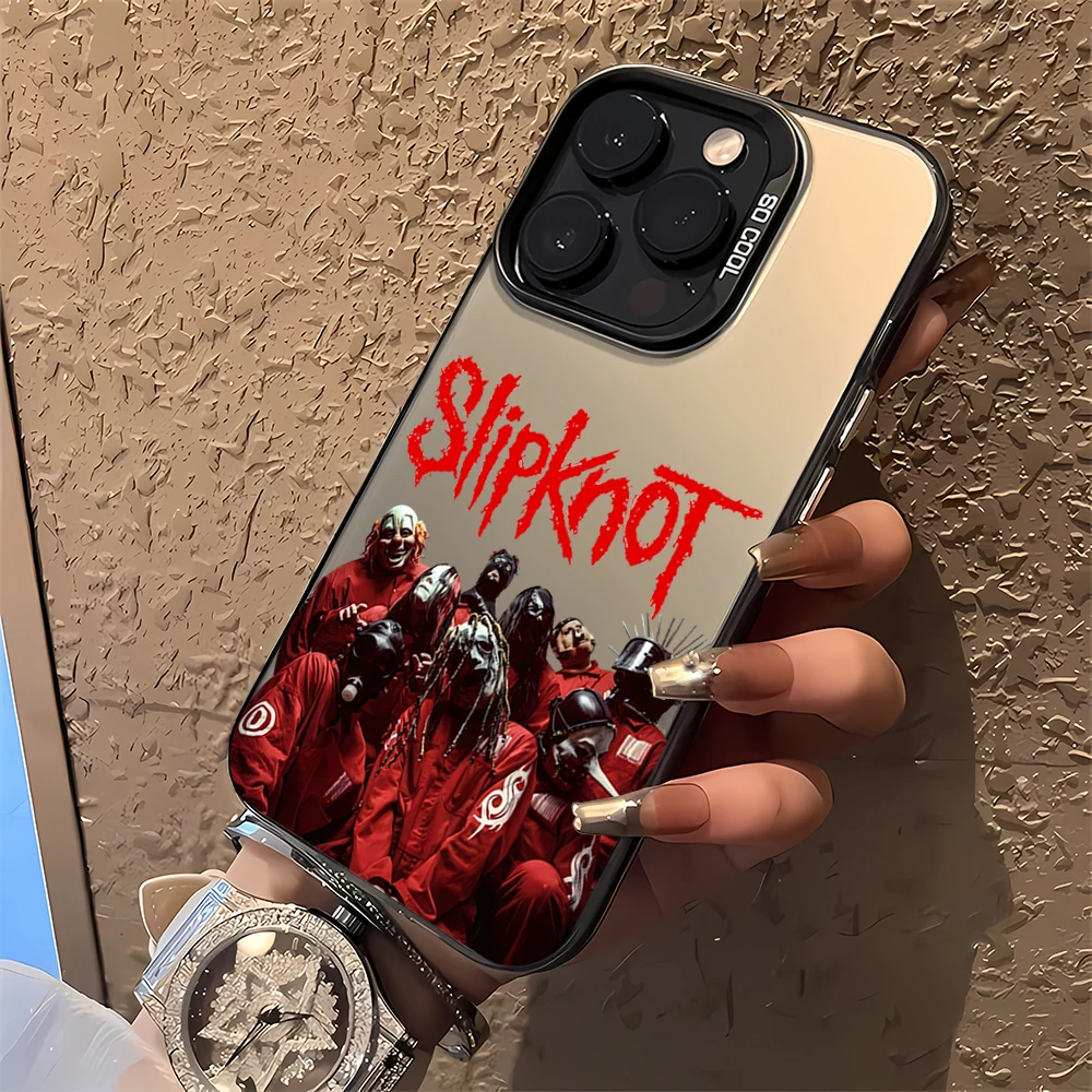 Band S-SlipknotS The End So Far Laser Phone Case for iPhone 12 11 13 14 15 16 Max Pro Plus IMD Shockproof Silicone Coque