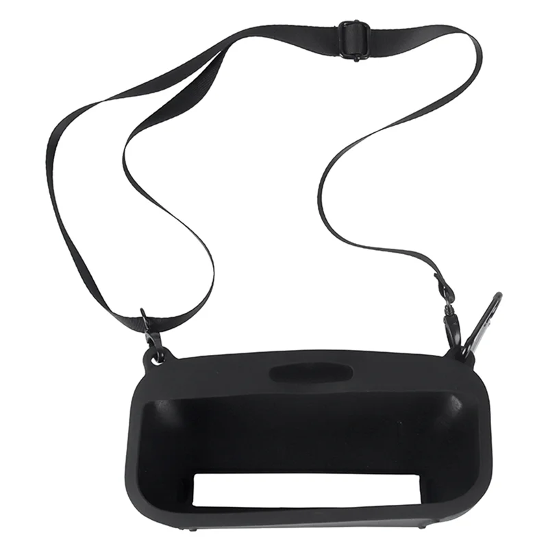 Soft Silicone Case Cover for SoundLink Flex Bluetooth Portable Speaker with Shoulder Strap and Carabiner,Black