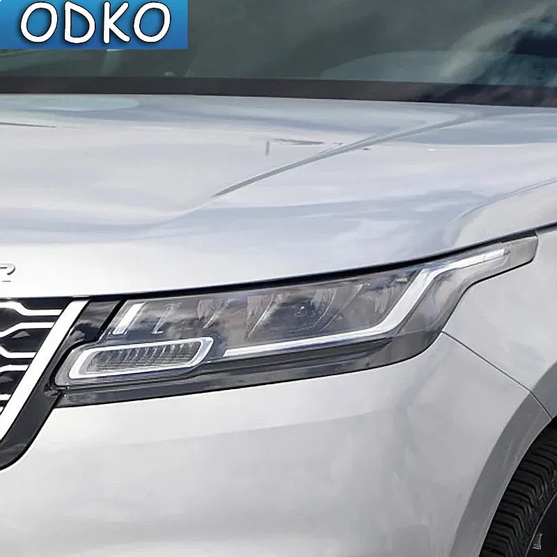 Car Headlight Tint Smoked Black Protective Film TPU Stickers For Range Rover Velar 2017-Present Accessories Anti-Scratch Repair