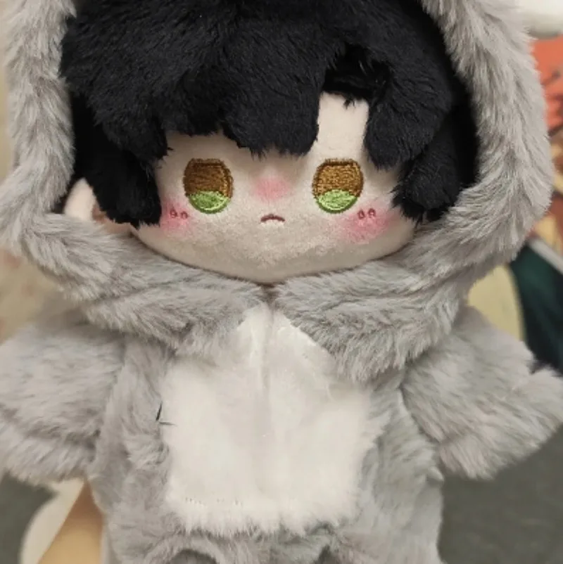 

20CM Love and Deepspace Zayne Attributes Adorable Boy Cotton Doll with Skeleton Dress Up Clothing Toy Plush Figures