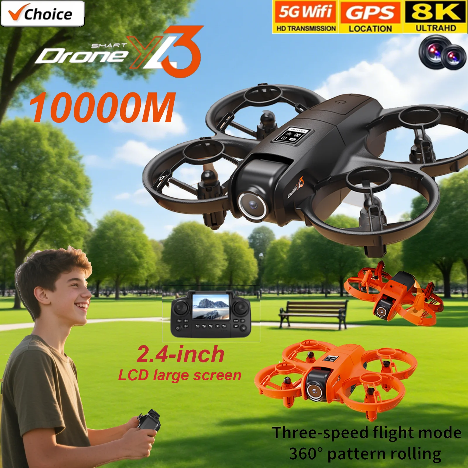 جديد YL3 طائرة صغيرة بدون طيار 8K HD كاميرا 5G WiFi FPV UAV مع شاشة التحكم عن بعد الجوي كوادكوبتر طفل المراهقين لعبة هدية السفر في الهواء الطلق #1