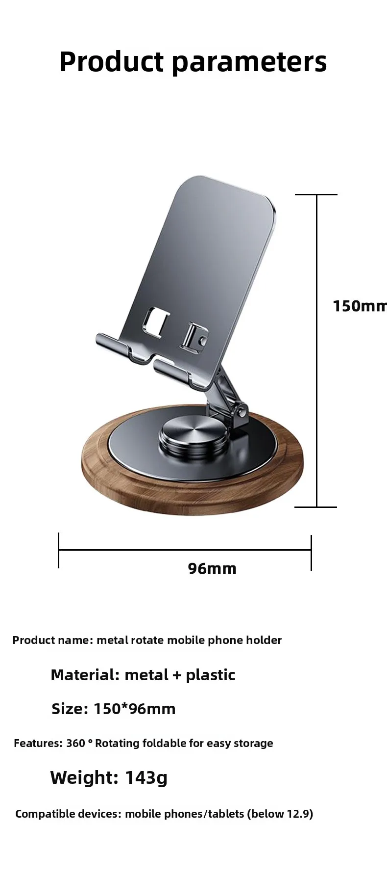 Wood Phone Holder Stand Mobile Smartphone Support Tablet Stand Desk Cell Phone Holder Foldable Stand Portable Mobile Holder