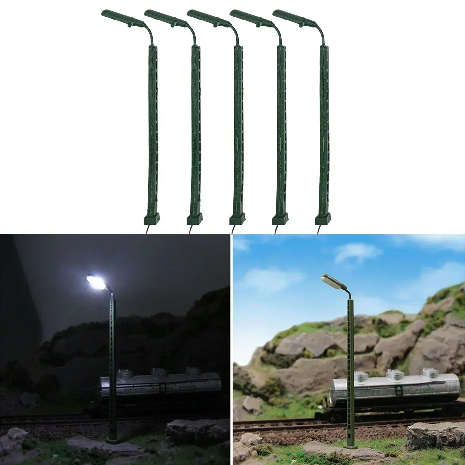 5 Pcs Model Railway Lights For H0 Gauge Model Railway Light Lattice Mast Light Gauge N Gauge Light Layout For Home Garden