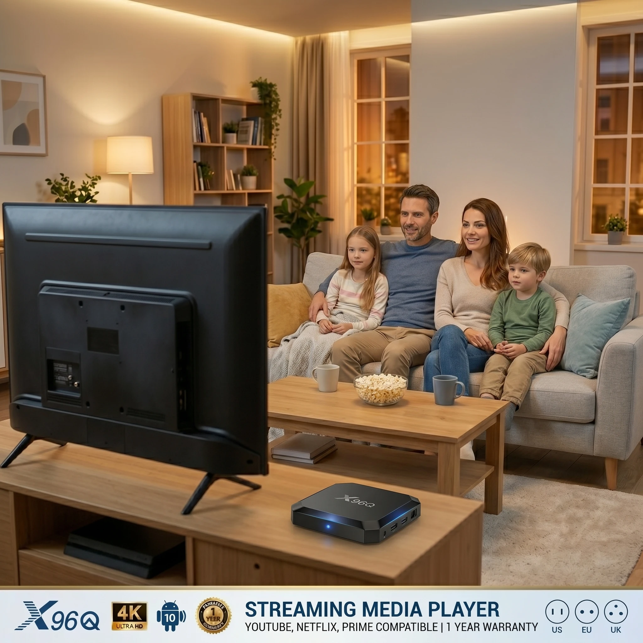 X96Q 4GB 32GB TV Box Android 10.0 4K Allwinner H313 Quad Core 2.4G Wifi Google Player Youtube Media Player Smart Set Top Box