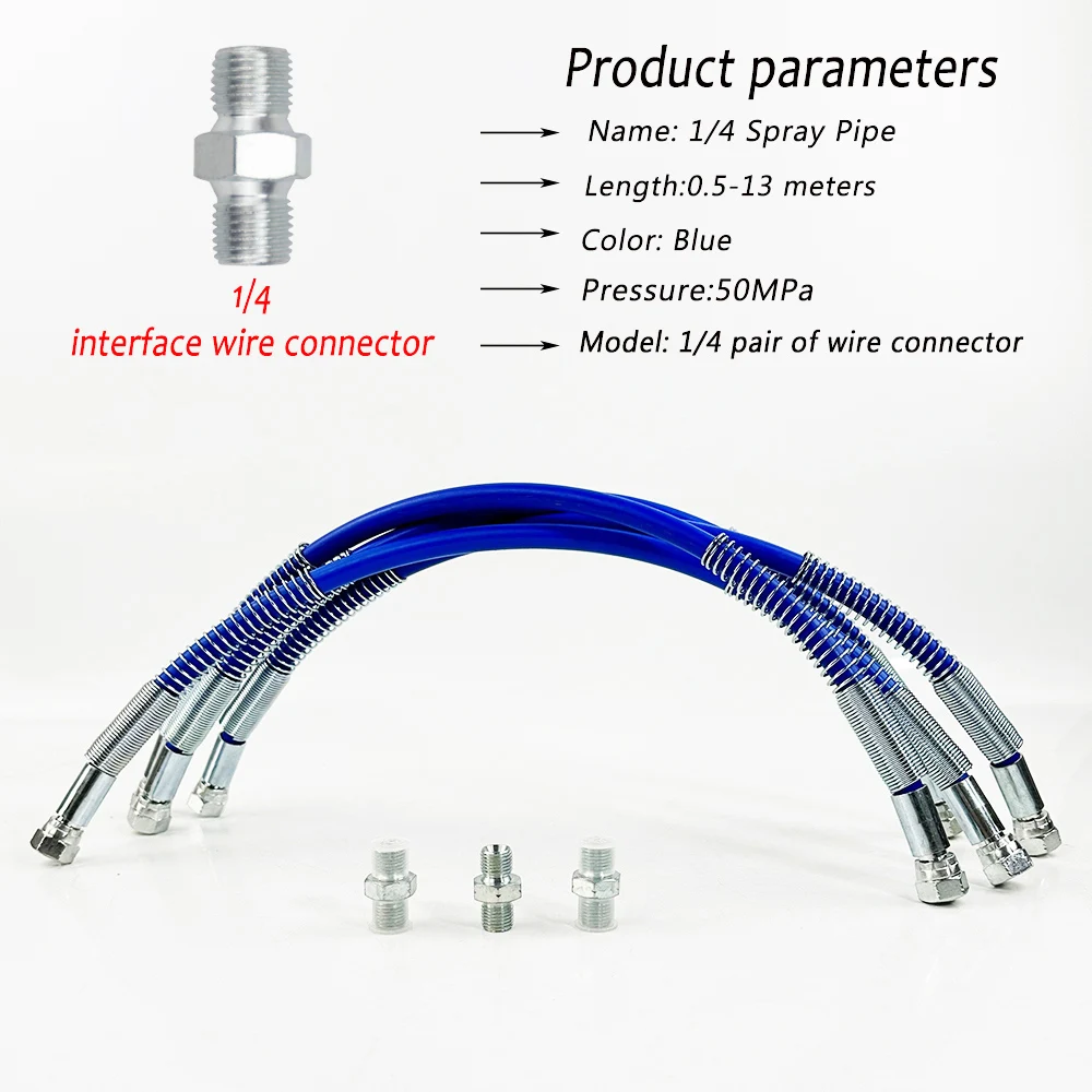 الأزرق طبقة مزدوجة مضفر رذاذ الأنابيب 5800PSI 1/4 بوصة 0.5M-13M سوبر قوية الرش رذاذ فوهة قطع الغيار اتصال الأنابيب