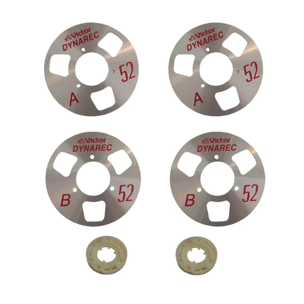 Custom Polished Metal (Aluminum) Reel To Reel Cassette Kit  DIY Decoration Cassette Tape (Pack of 4 Reels + 2 Wheel)