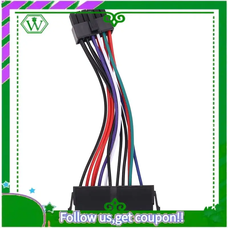 

ABIK-PSU ATX 24Pin Female To 12Pin Male Power Supply Sleeved Cable Cord 18AWG Wire For Acer Q87H3-AM Q87H3 AM Q87 Motherboard