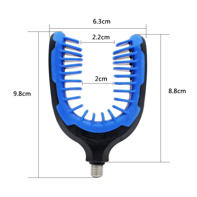 1PC TPR Covered Rubber Large Bracket Head European Cove Fishing Silicone Rod Support Head Outdoor Fishing Tackle Supplies