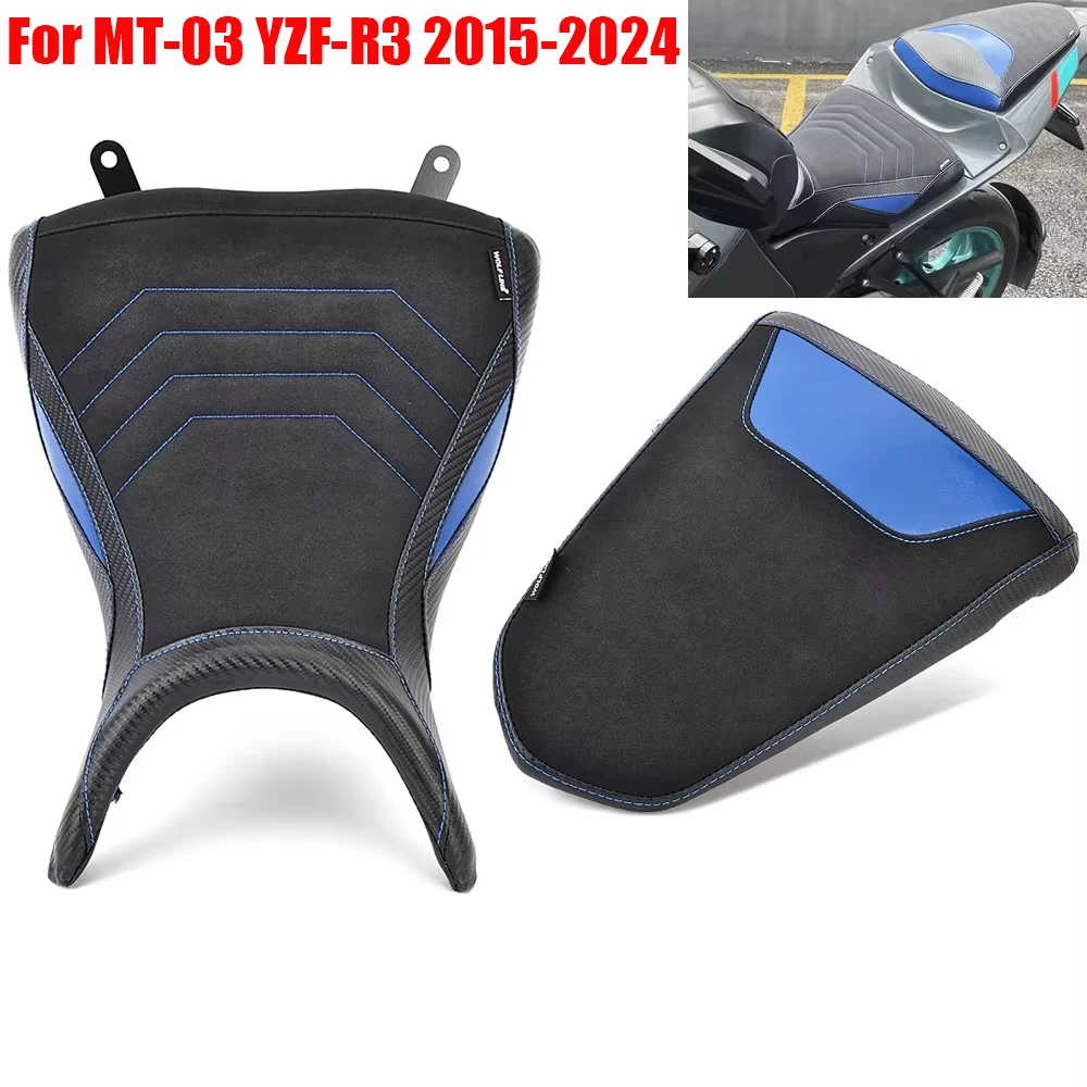 MT03 YZF R3 Переднее сиденье водителя Подушка заднего пассажирского сиденья для Yamaha MT-03 YZF-R3 2015-2024 2022 2023 Pillion Solo Seat MT 03 MT03 YZF R3 Переднее сиденье водителя Подушка заднего пассажирского сиденья для Yamaha MT-03 YZF-R3 2015-2024 2022 2023 Pillion Solo Seat MT 03