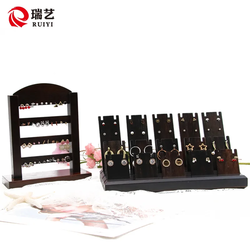 

Many earrings frame imitation walnut nail fungus show jewelry display stand pendant jewelry jewelry props