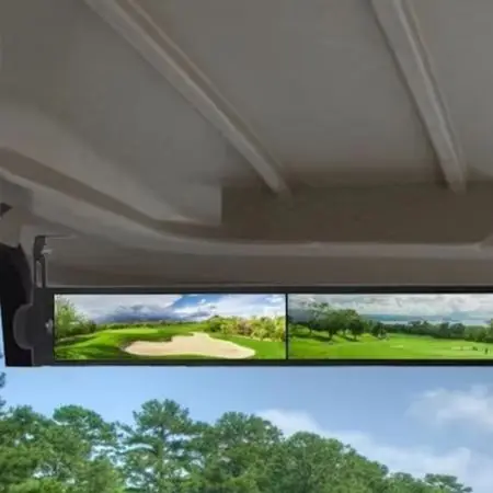 For GOLF Cart Rearview Mirror Four Sided Central Mirror with Beveled Edges Provides Wide Viewing Angle and Clear Reflection