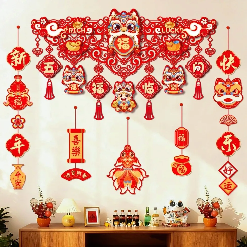 

Felt New Year Door Decoration Traditional Good Luck Chinese Lucky Ornament Hanging Handmade Fu Character Door Sticker