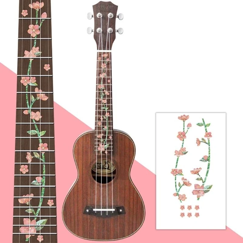 23inch Ukulele Fretboard Note Decal Guitar Inlay Sticker Decoration Ukulele Fretboard Sticker for Guitar Bass Ukulele