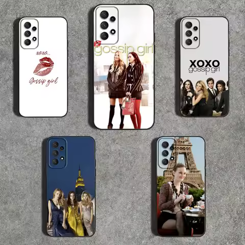 Gossip-es G-Girl s-show Phone Case For Samsung Galaxy A73,31,32,72,41,53,52,71,22,5G,Note,J7,8,9 Soft Black Cover