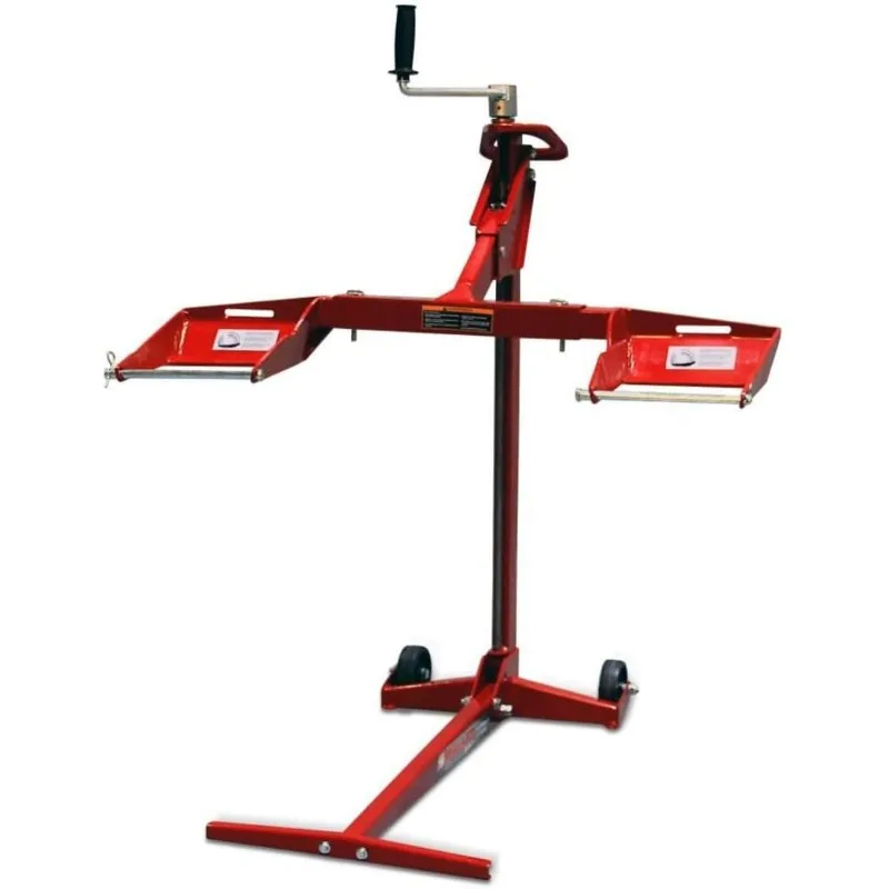 Riding Lawn Mower Lift, 450lb Lifting Capacity, Fits Most Residential & ZTR Mowers, Space-Saving Folding