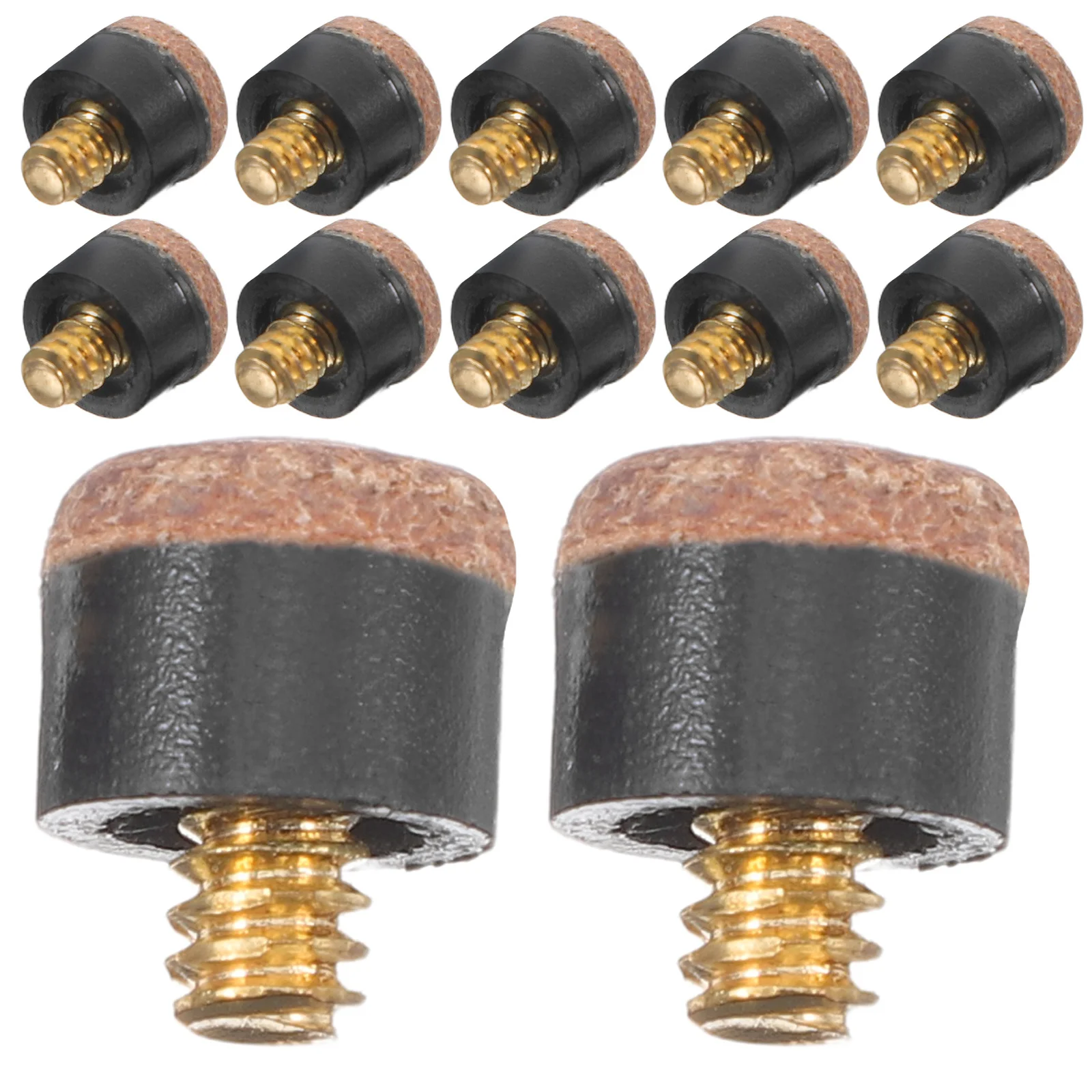 

25Pcs Billiard Cue Tips Screw on Replacement Pool Cue Tips Wear Resistant Easy Install for Snooker and Pool Games