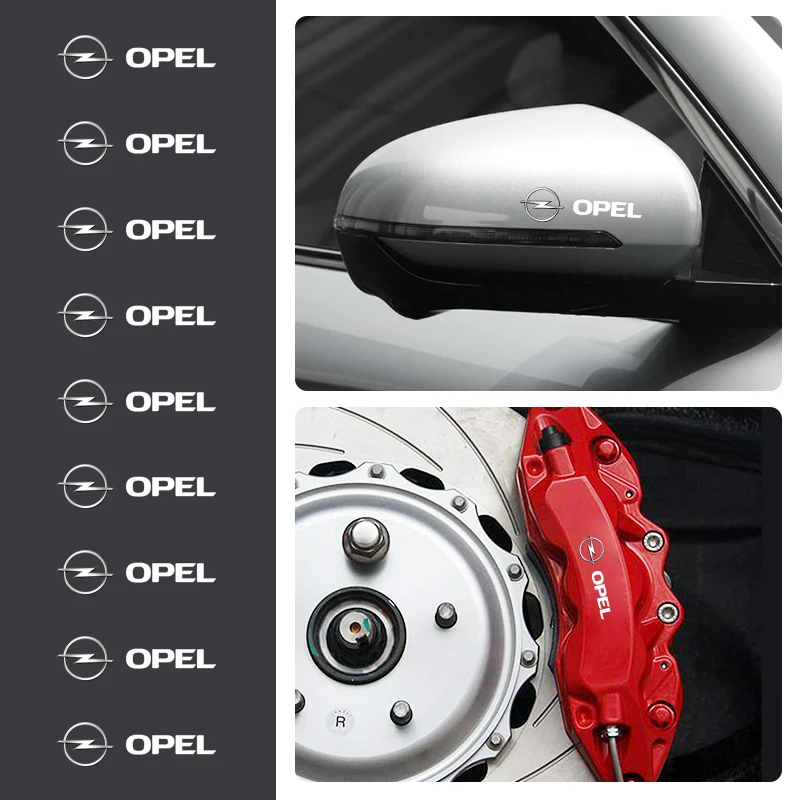 Car Steering Wheel Badge Stickers Car Door Handle Label Decal For Opel Corsa Astra Insignia Vectra Zafira Meriva Mokka Grandland
