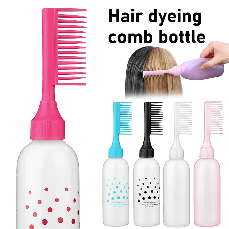 

Hair Dye Refillable Hair Coloring Hairdressing Styling Tools Scalp Potion Oil Applicator Bottle Comb Hairdressing Shampoo Bottle