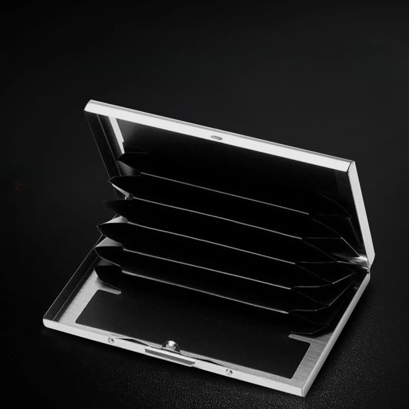 RFID Credit Card Holder Stainless Steel Business Card Holder ID Card Case Slim Metal Wallet