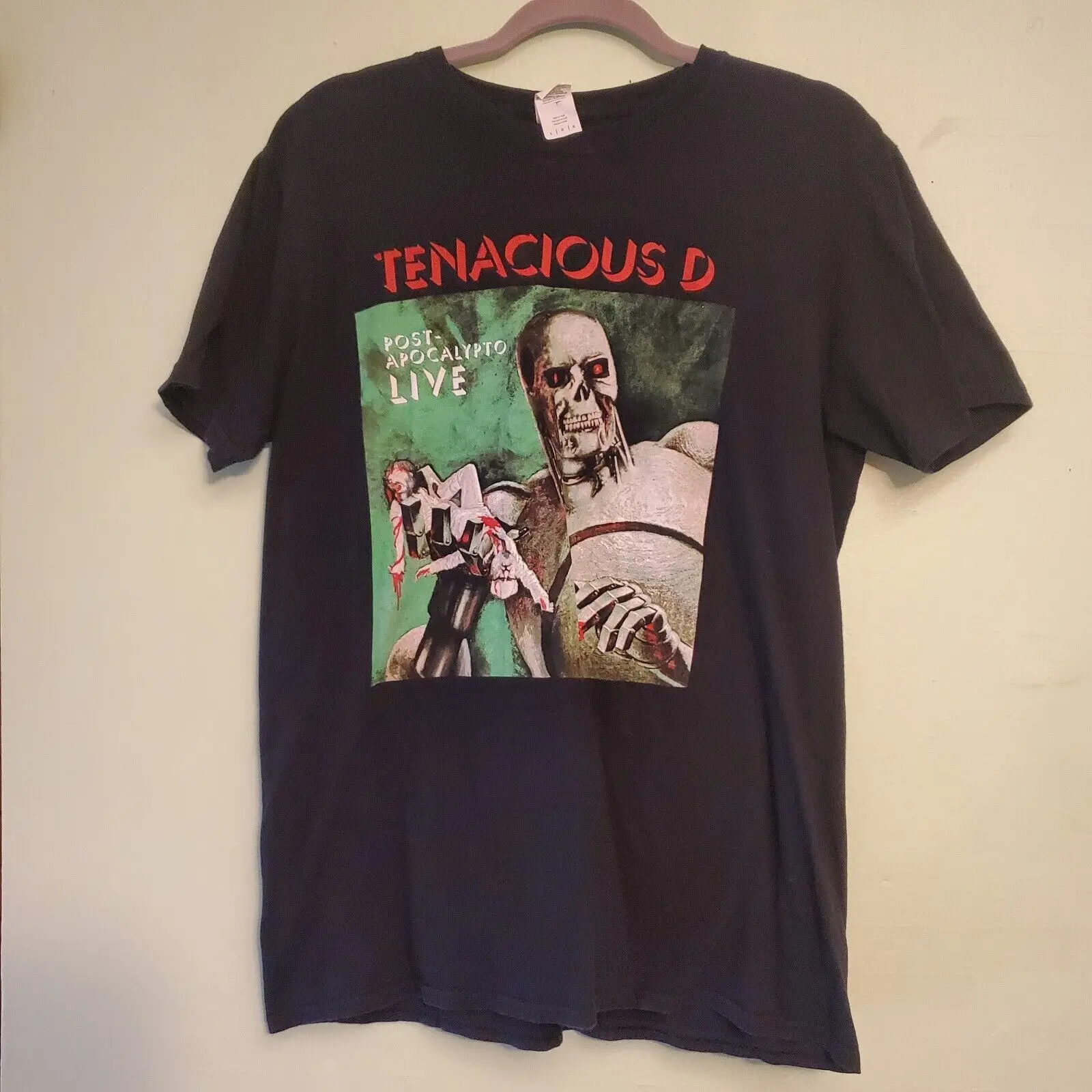 Tenacious D Post Apocalypto 2019 Tour T Shirt Size Large Robot Jack Black